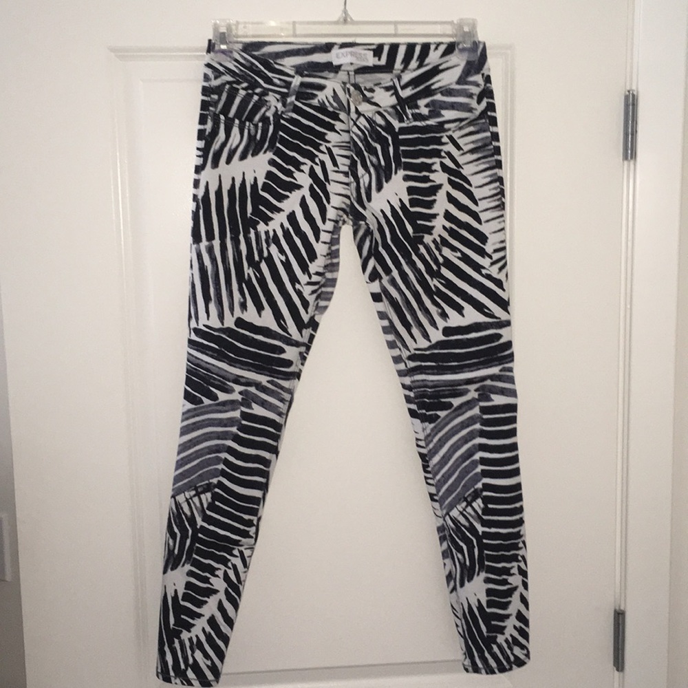 Express Zebra-print Ankle Jeans